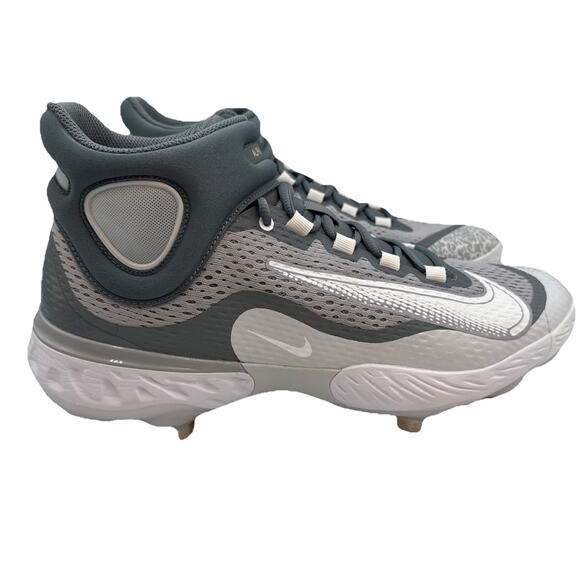Nike Alpha Huarache Men's Elite 4 Mid Baseball Cleats Sz 13 Gray DJ6520-012 - Picture 1 of 10